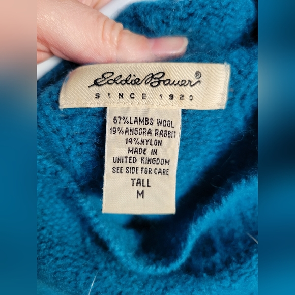 Lambswool & angora Eddie Bauer sweater - Picture 4 of 4